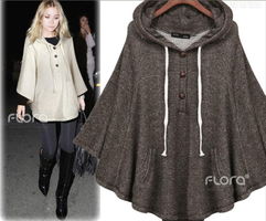yly 8862 韓版新款帶帽斗篷，秋冬時尚的優雅之選